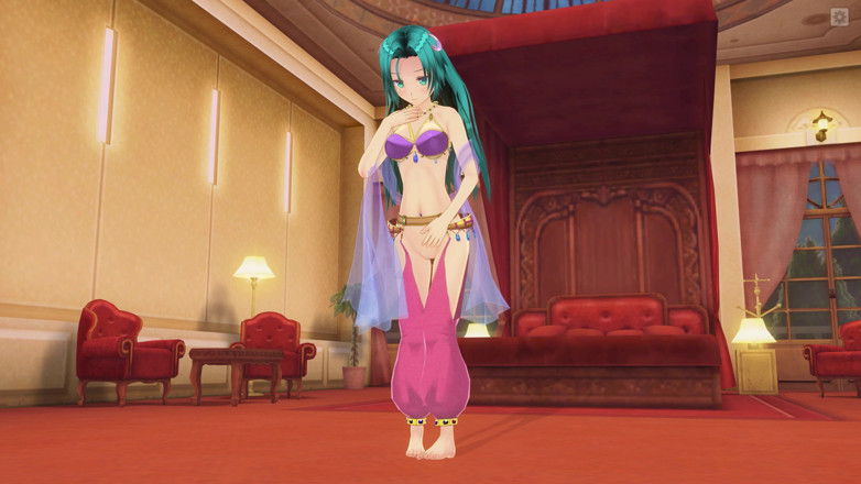 H3DC: 3D Hentai girl with blue hair masturbates her pussy and...