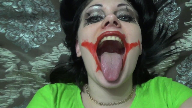Goddess Misha Goldy: Two crazy clown girls dangle you above their hungry mouths...