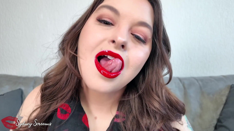 Sydney screams fetish: Glossy Red Lips JOI