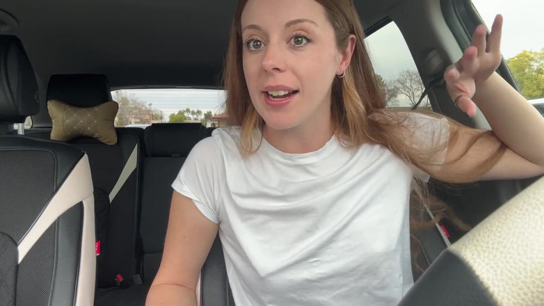 Nadia Foxx: Braless Pit Stop in the Drive Thru with My Lush...