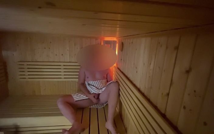 Lucas Nathan King: Huge Relieving Cumshot in Sauna | Almost Caught Masturbating