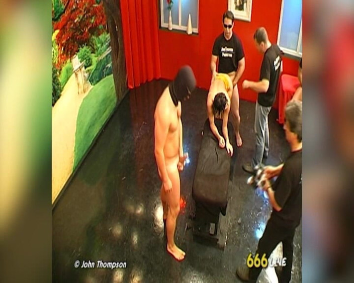 Piss Lover: Brunette Slut Drenched in Piss by Multiple Men