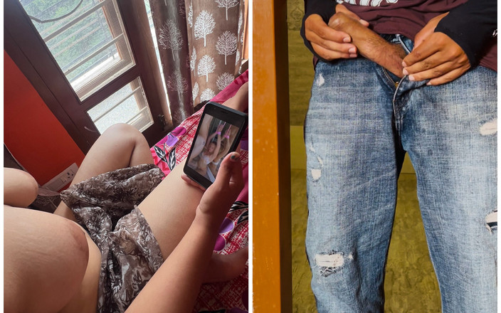 PJackson: 포르노를 보는 섹시한 소녀와 방에서 잡힌 그녀