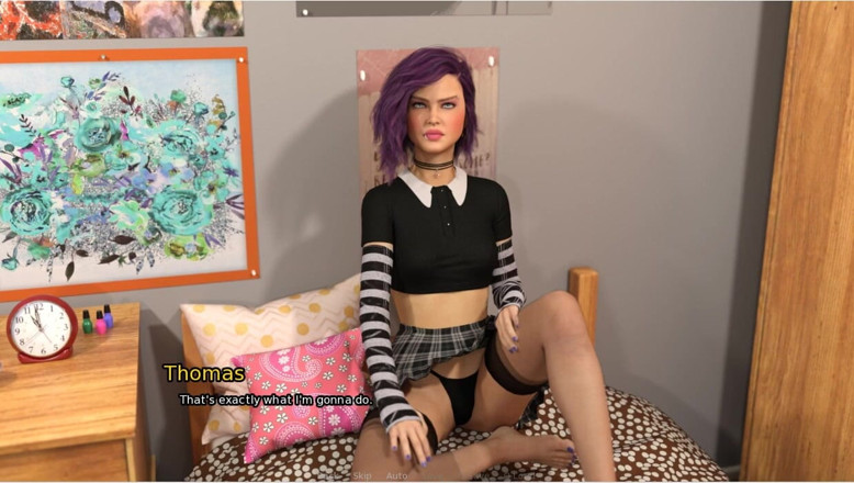XXX Games Bunk: Grandma's House - Gameplay - Roleplay - Spanking Teen and Maid