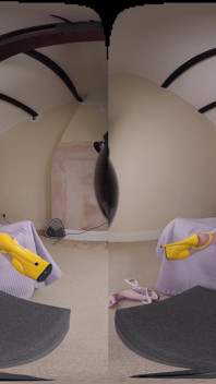 Máy bay bà già tóc vàng nóng bỏng Tracey Lain VR nhún mình