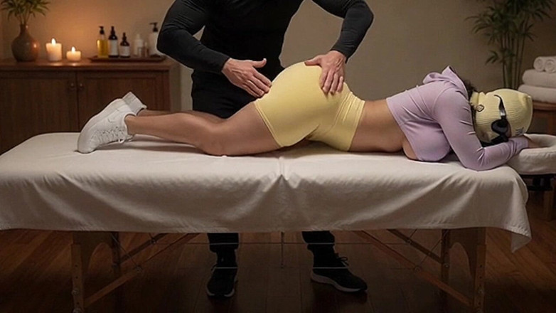 Animate golden: Stepdad Giving Oil Massage to His Petite Big Ass Stepdaughter