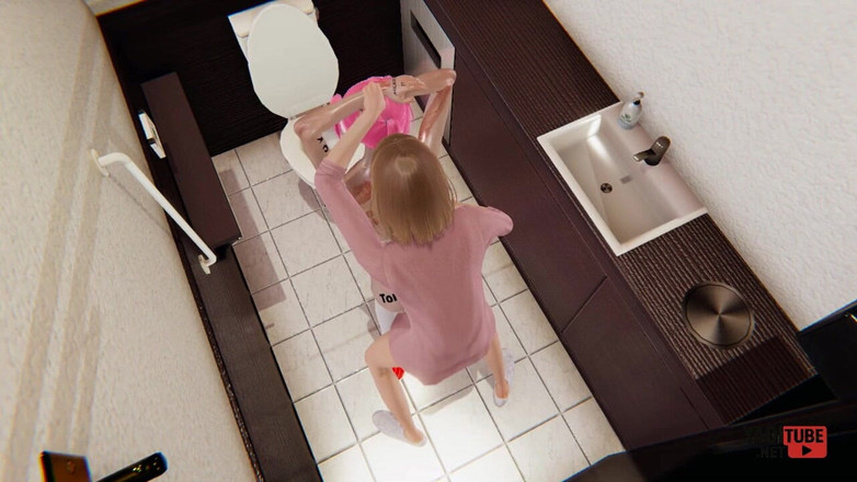 Yaoitube: Yaoi - 两个女郎在公共厕所做爱