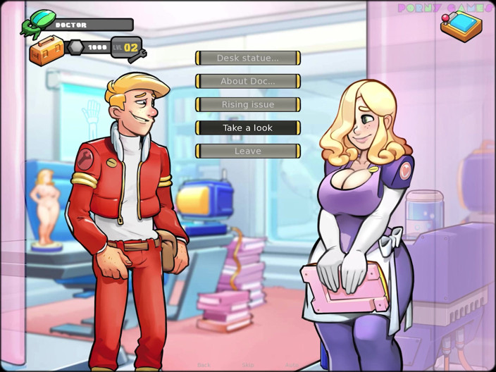 Porny Games: Space Rescue - Sex Tratment with Horny Blonde Doctor