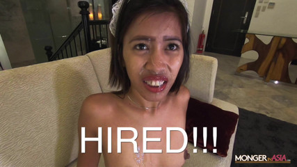 Monger In Asia: Asian teen gets destroyed by boss giant cock
