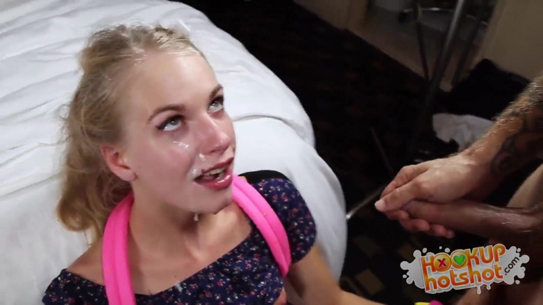 Hookup Hotshot: Young blonde college girl Erika Divine gets fucked after classes...