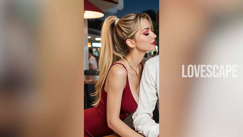 Lovescape: Unschuldiges date mit blondine endet mit leine &amp; kriechende demütigung