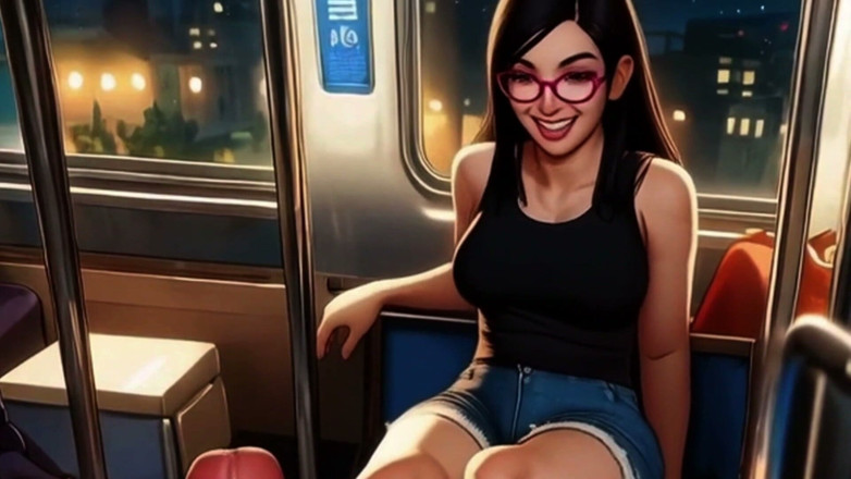 Spicy Toons: Hentai Girl Lin ger dig en fotjobb på tåget