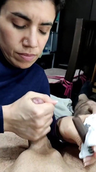 Quickie! Cum on Her Favorite Chocolate!
