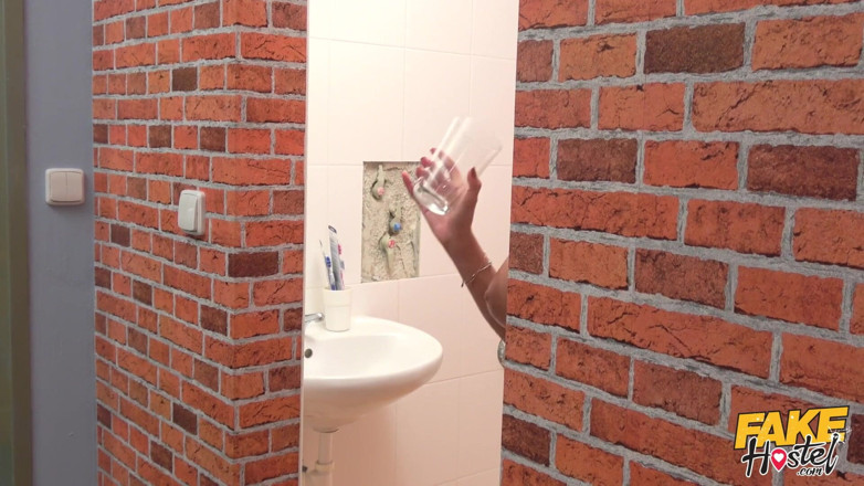 Fake Hostel: Fake Hostel - Landlady Trades a Bottle of Water for a...