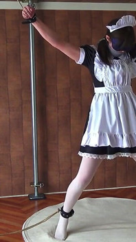 A Restrained Maid Writhing in Pleasure From a Remote-controlled Vibrator
