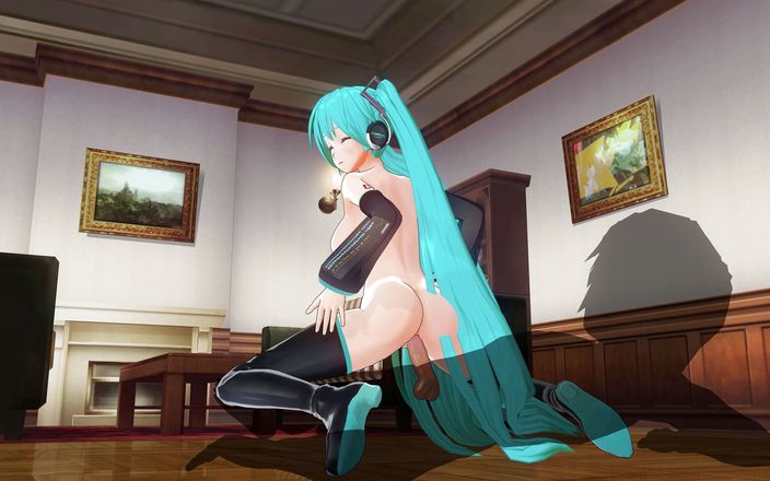 H3DC: 3D Hentai Hatsune Miku rides your cock reverse cowgirl