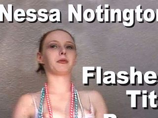 Edge Interactive Publishing: Nessa Notington flashes tits &amp; pussy