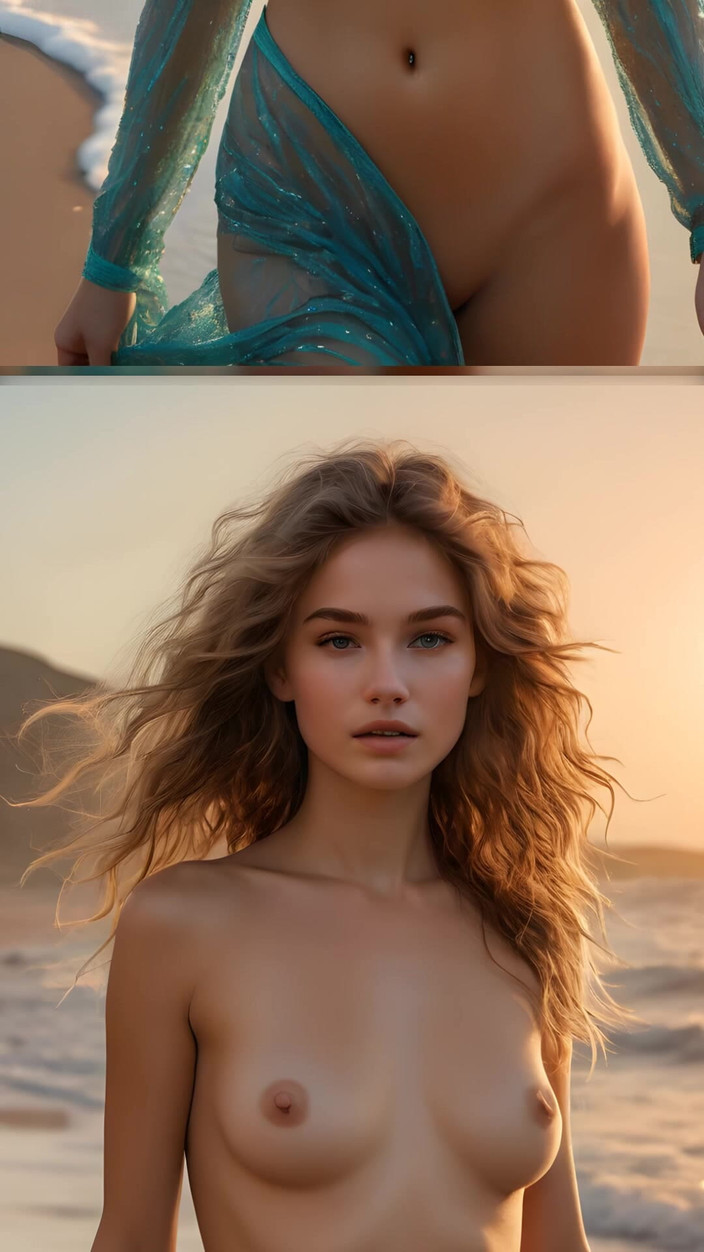 LustRender: Retratos desnudos artísticos de alta calidad de una hermosa joven 25 -...