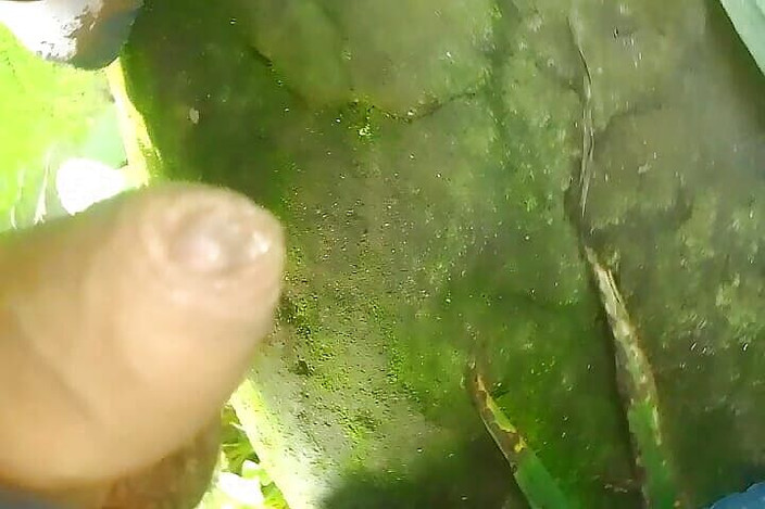 Gangbang straight: Meando en la hierba afuera