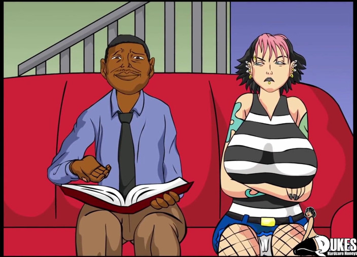 Dukes Hardcore Honeys: Large breast Emo chick fucks her teacher