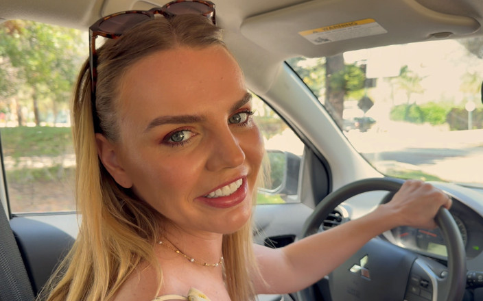 Duncan Saint: Szalona blondynka milf kierowca odbiera mnie i wdycha moje piłki...