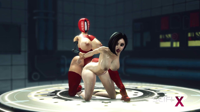 SciFi-X transgender: Ela adora ser uma puta secreta. Sci-fi - androide feminina fode...