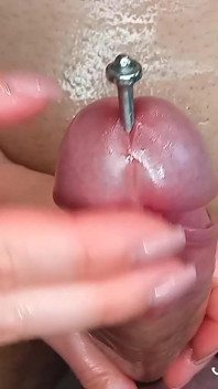 Blocking Sperm in a Pulsating Orgasmic Cock
