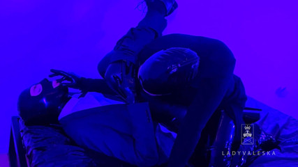 Lady Valeska: Pegging Gimp in Formal Wear