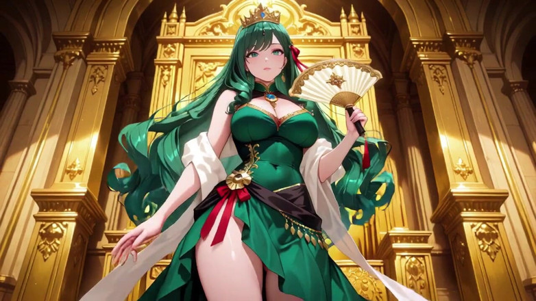 Tay Swift X: Green Queen on the Golden Throne! Lazy Seduction in a...