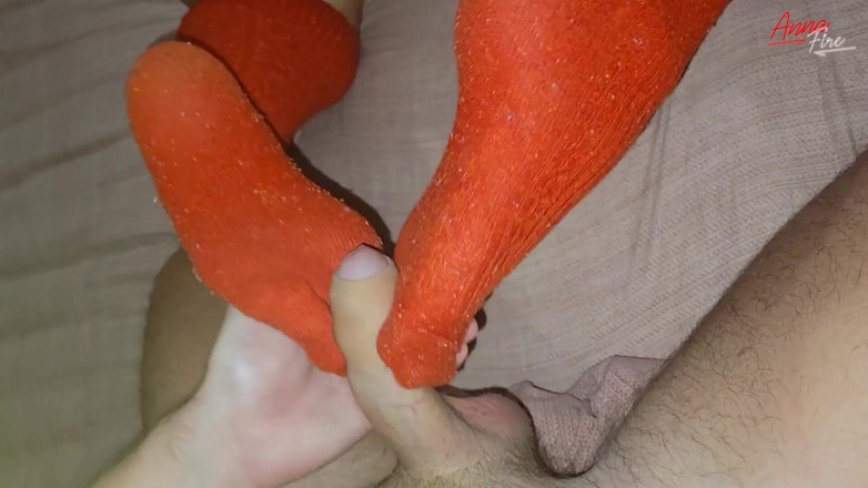 Anna Fire: Stepmom in red long socks craves a fuck