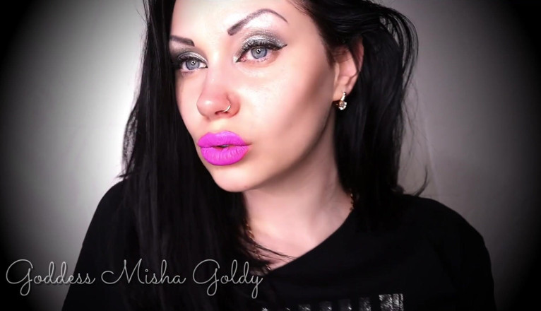 Goddess Misha Goldy: Purple JOI! Worship, wank and cum!