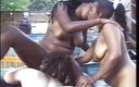 Africans Orgasm: Black and white orgy in the jacuzzi
