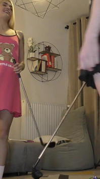 Hot and Sexy Mini Golf Girls Contest in a Handjob Challenge to Make a Cock Cums First Game