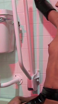 Stunning Blonde Gets to Ride Two Fit Hunks in the Restrooms