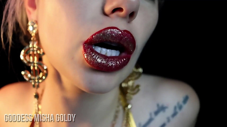 Goddess Misha Goldy: Lips addiction training! Become totally brain washed! Goon &amp; jerk 2