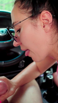Car Handjob & Cleanup with Paper Towels