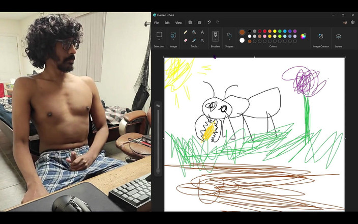 NANDgasm: Condivido lo schermo del mio computer mentre tento di disegnare...