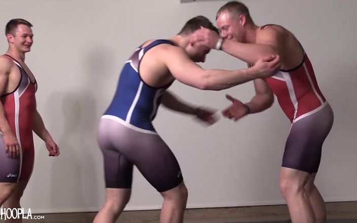 Gay Hoopla: Wrestling Buddies Jerk off