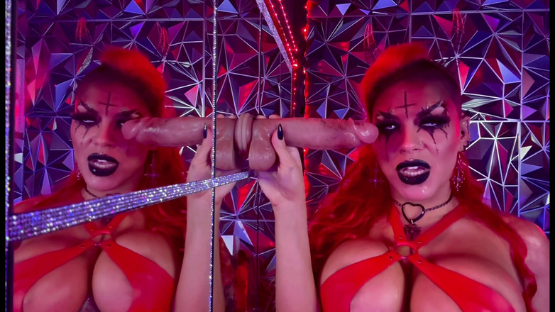 Red X: Succubus slarvig deepthroat JOi nedräkning