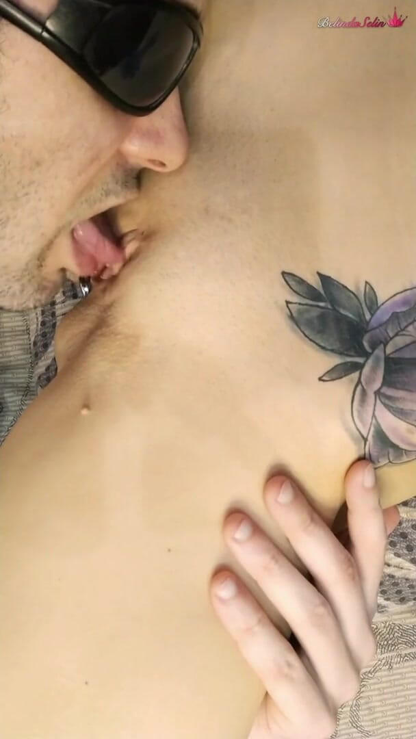 Belinda Selin: Stranger with glasses skillfully licks best friend's tight vagina