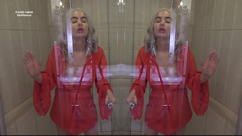 Faith Eros: 愚かな女の子がシャワーキャビンで立ち往生した