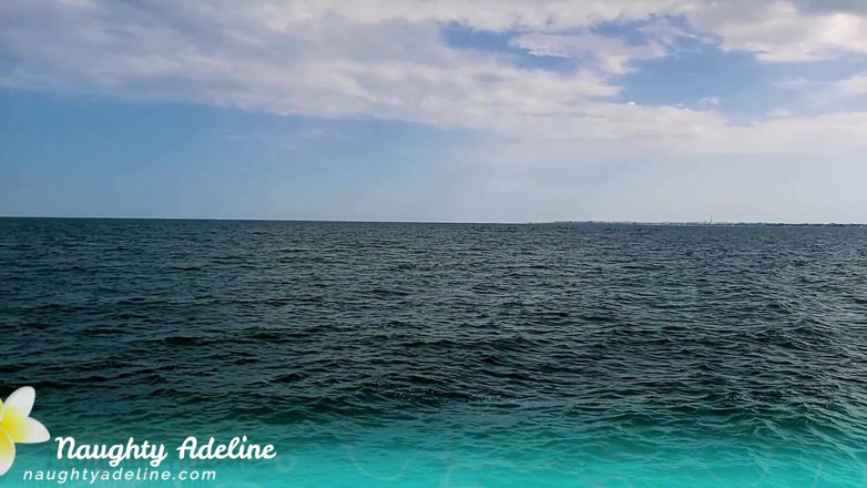Naughty Adeline: Outdoor blowjob by the sea