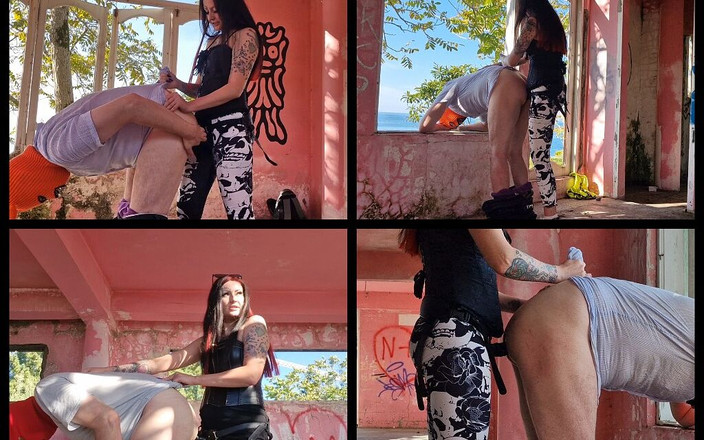 Dominatrix Nika: ceinture dans un bâtiment abandonné