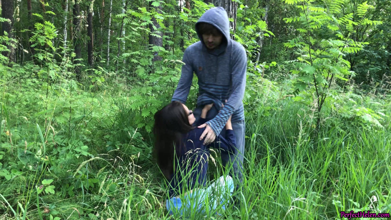 PerfectHelen: Brunette Blowjob and Passionate Sex Outdoor