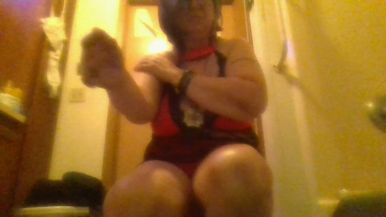 krazykristin: Sexy Hot Tight Pussy Big Tata Red Dress Black Panties