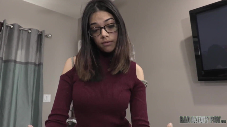 BadStepFamilyPov: Hairy Harmony Wonder gets smashed by her stepdad