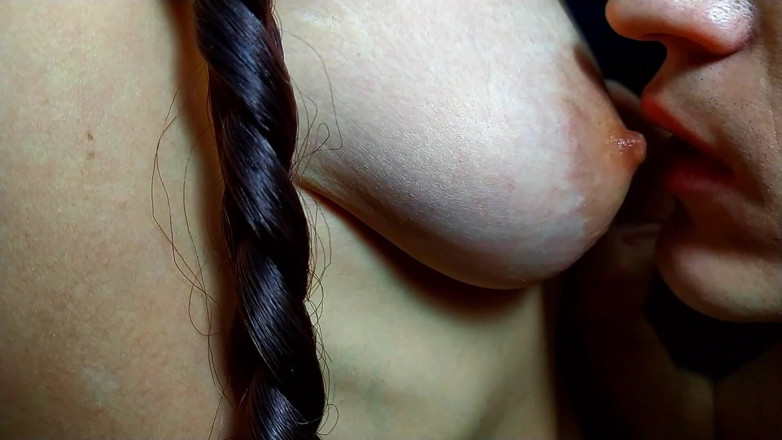 Nipple Stock: Juicy nipple sucking