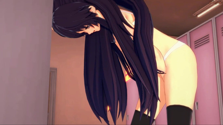 Hentai Smash: Tohka Yatogami dedilhando-se - encontro uma Hentai ao vivo