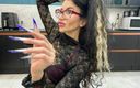 Julia domaina: Long Nails, Glasses and Face, New Shape and New Length,...