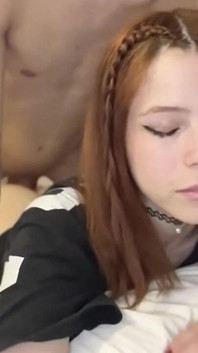 Redhead Teen Takes Bwc POV Cum Swallow